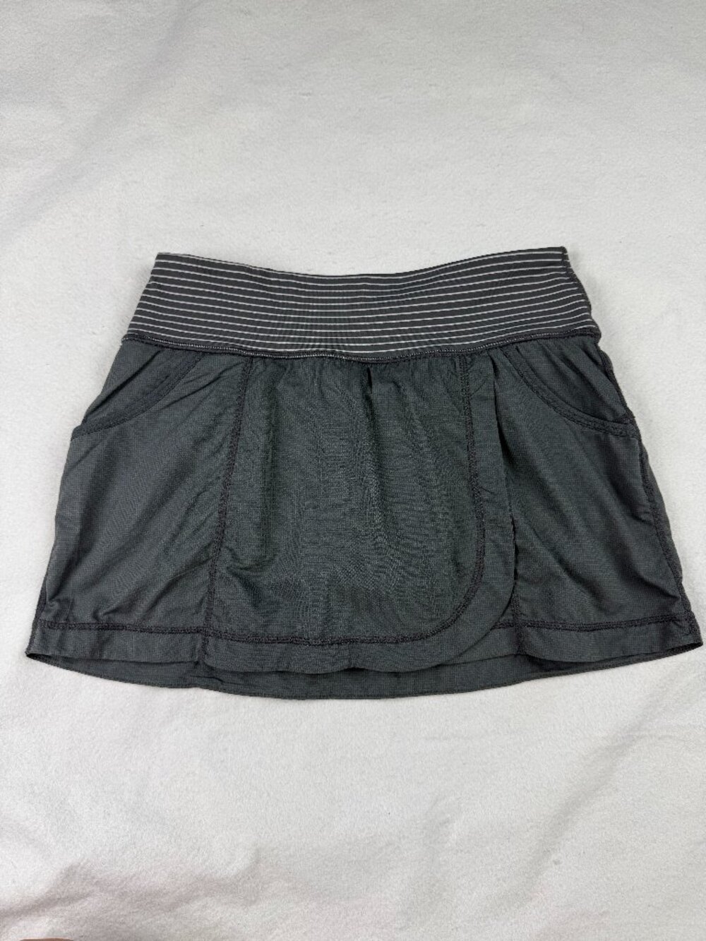Zella Gray with Stripe Waistband Tennis Skort Size XS